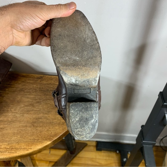 Vintage made in romania distressed leather cowboy boots - Picture 11 of 11